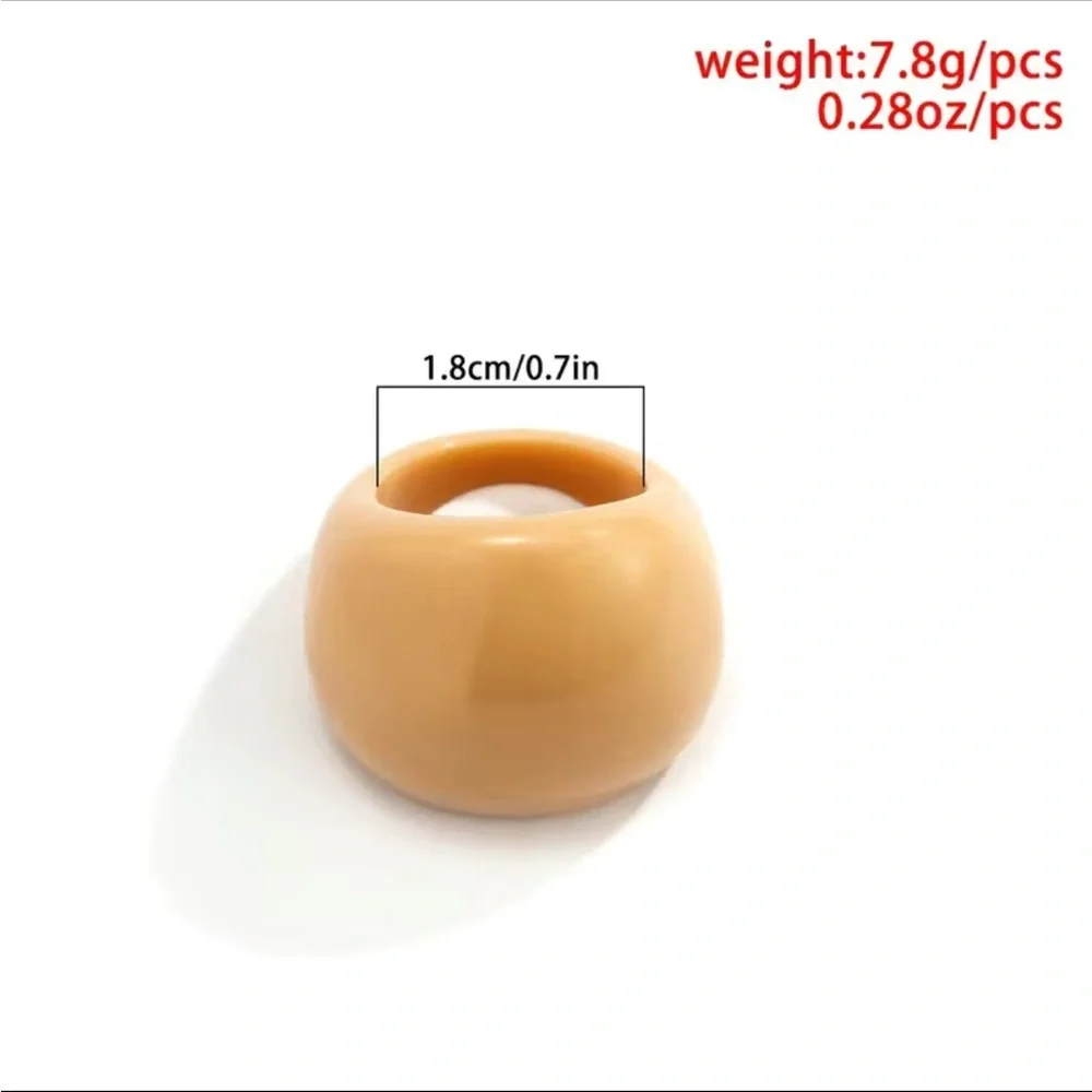 Resin Orange Chunky Ring